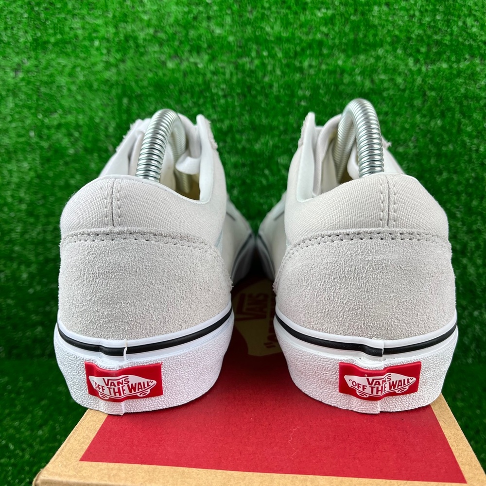 Vans Old Skool White and Light Gray Low-Top Sneakers - Picture 5 of 8